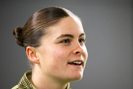 Hanna Wijk is interviewed