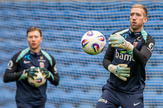 Goalkeeper Egil Selvik of the Norwegian national football
