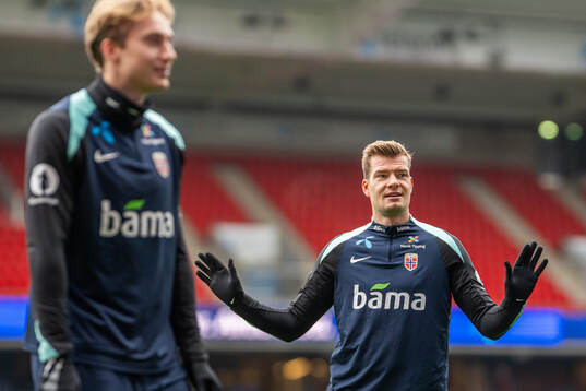 Alexander Sørloth of the Norwegian national football team