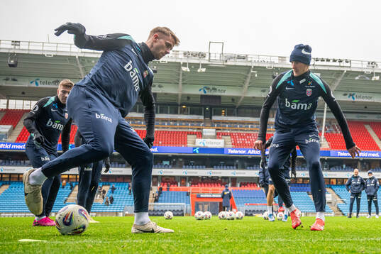 Kristoffer Ajer and Morten Thorsby of the Norwegian