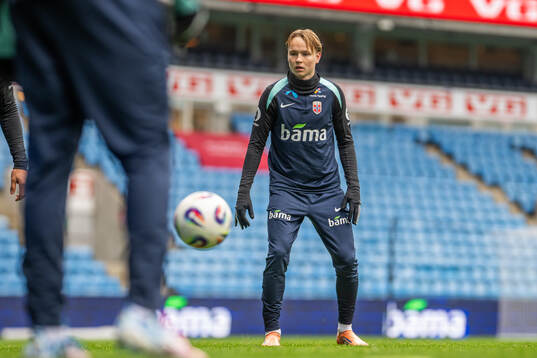 Andreas Schjelderup of the Norwegian national football team