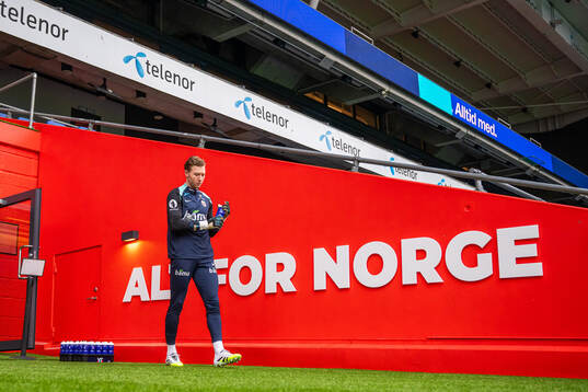 Goalkeeper Mathias Dyngeland of the Norwegian national