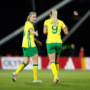 Julie Blakstad of Hammarby celebrates