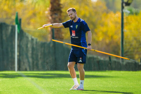Assistant coach Sebastian Larsson of the Swedish national
