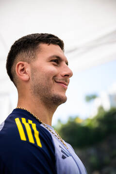 Roony Bardghji of the Swedish national football team
