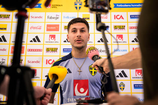Roony Bardghji of the Swedish national football team