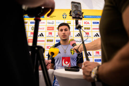 Roony Bardghji of the Swedish national football team