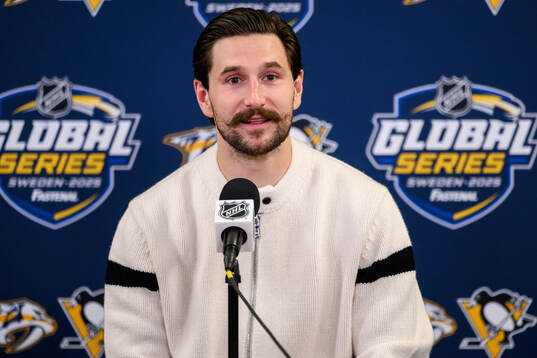 Filip Forsberg of Nashville Predators at a press conference