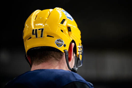 A NHL Global Series sticker