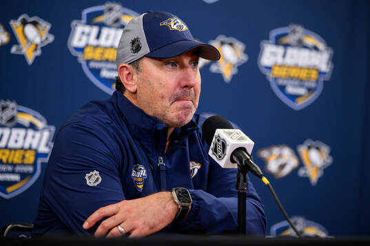 Head coach Andrew Brunette of Nashville Predators at a