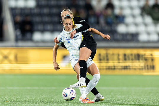 Tessa Wullaert of Inter and Stine Sandbech of Häcken