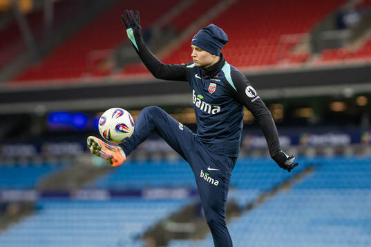 Andreas Schjelderup of the Norwegian national football team