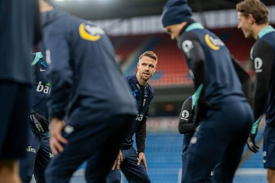 Kristoffer Ajer of the Norwegian national football team
