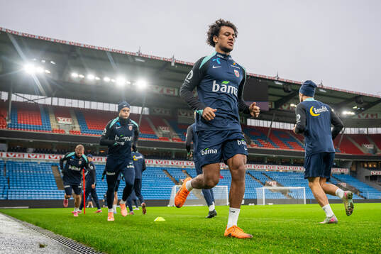 Oscar Bobb of the Norwegian national football team