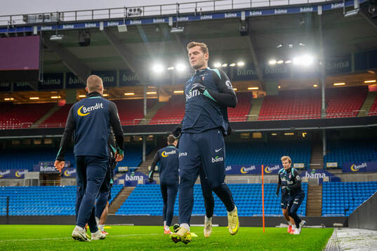 Alexander Sørloth of the Norwegian national football team
