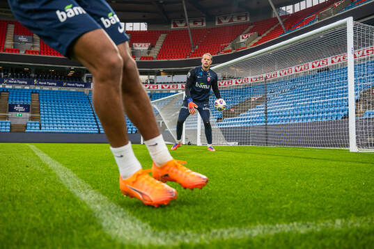 Goalkeeper Ørjan Håskjold Nyland of the Norwegian