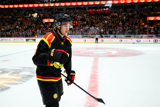 Brynäs Lucas Pettersson jublar