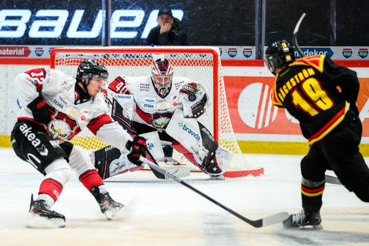 Malmö Redhawks målvakt Oskar Blomgren