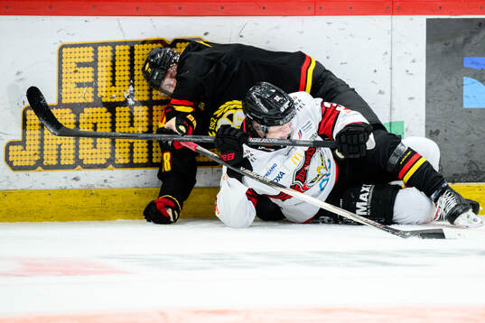 Brynäs Johannes Kinnvall och Malmö Redhawks Joona Ikonen