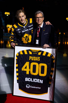 Skellefteås Jonathan Pudas uppmärksammas för sina 400