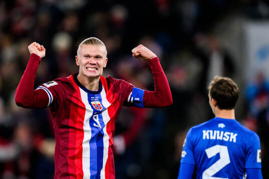 Erling Braut Haaland of Norway celebrates the 1-0 goal