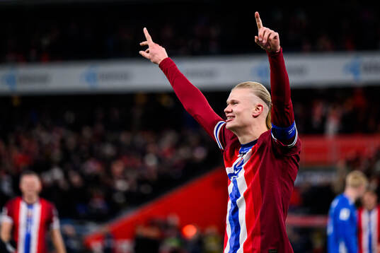 Erling Braut Haaland of Norway celebrates