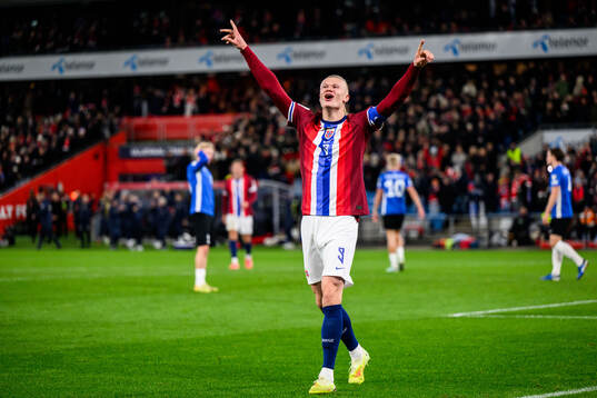 Erling Braut Haaland of Norway celebrates