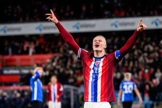 Erling Braut Haaland of Norway celebrates