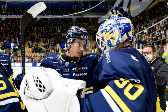 HV71s Hugo Fransson jublar