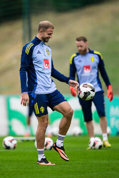 Gustav Lundgren of the Swedish national football team