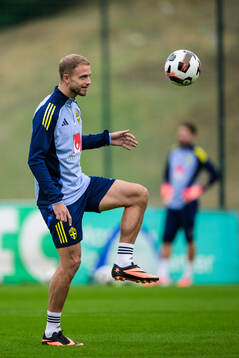 Gustav Lundgren of the Swedish national football team