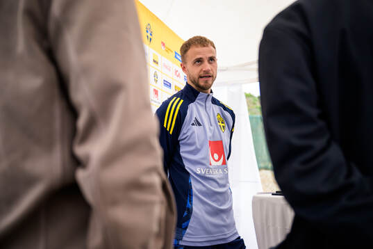 Gustav Lundgren of the Swedish national football team