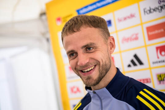 Gustav Lundgren of the Swedish national football team
