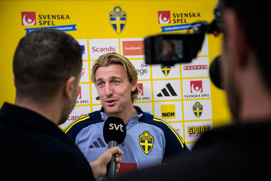 Emil Forsberg of the Swedish national football team being