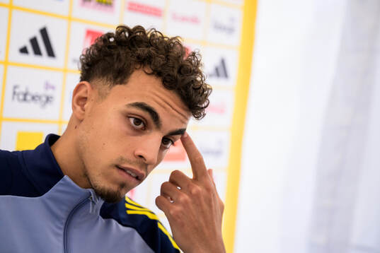 Yasin Ayari of the Swedish national football team