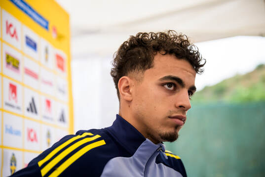 Yasin Ayari of the Swedish national football team