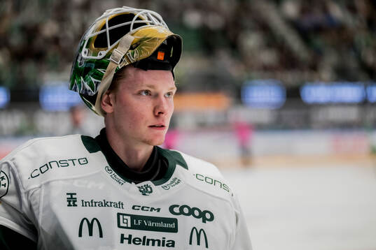 Färjestads målvakt Melker Thelin
