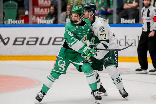 Rögles Nils Bartholdsson och Färjestads Adam Ollas