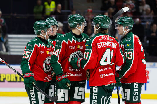 Frölundas Noah Dower Nilsson jublar 1-0