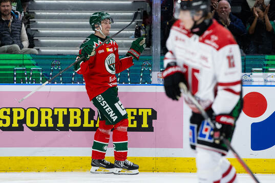 Frölundas Max Lindholm jublar