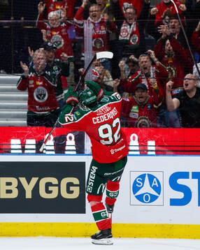 Frölundas Filip Cederqvist jublar