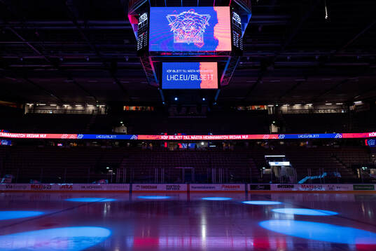 Interiör vy av Saab Arena