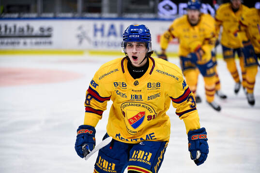Djurgårdens Victor Eklund jublar