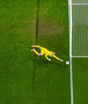 Goalkeeper Karl Hein of Estonia