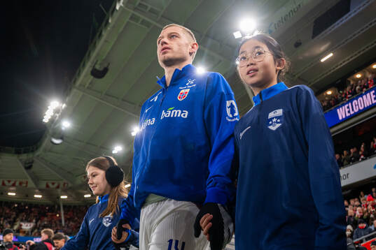 Julian Ryerson of Norway enters the pitch