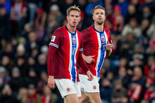 Torbjørn Lysaker Heggem and Kristoffer Ajer of Norway