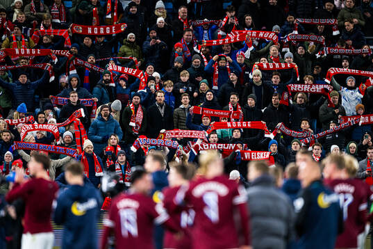 Spectators in the stands celebrates