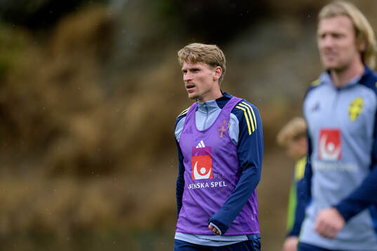 Carl Starfelt of the Swedish national football team