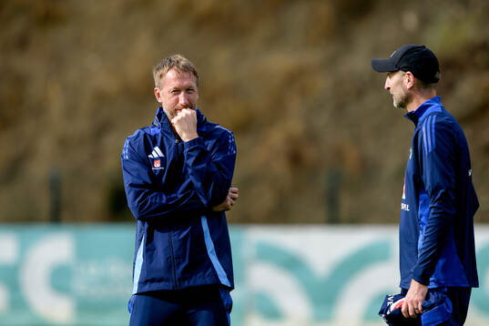 Head coach Graham Potter and assistant coach Andreas