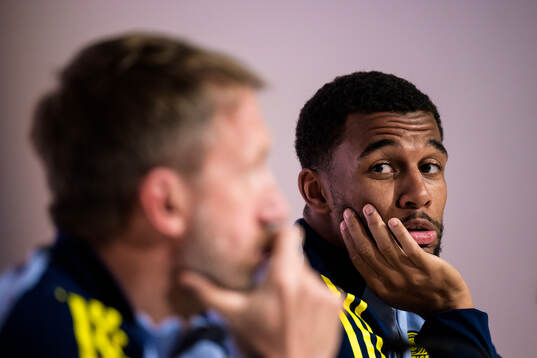 Isak Hien of the Swedish national football team